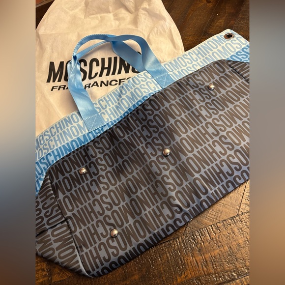 MOSCHINO Blue and Gray Travel Weekender Bag 😎💙 - Picture 5 of 6